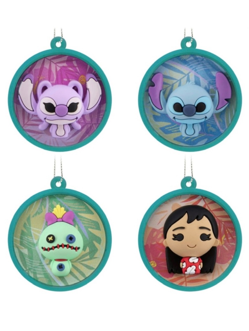 Hallmark Disney’s Lilo & Stitch Set of (4) Scenes Mini Shatterproof Ornaments